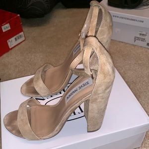 Steve Madden USED tan suede heels
